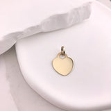 10k Gold Heart Charm-Photo Engraving