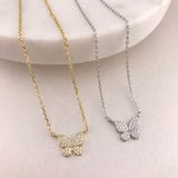 925/18K Vermeil Butterfly CZ Necklace