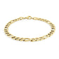 Stainless Steel Polished 6mm Figaro Link Bracelet by Ital Gem