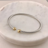 Miss Mimi- 925/14k Vermeil Classic Twist Bangle