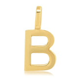 10k Gold Mini Plain Initial Necklace