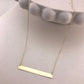 Personalized Gold Bar Necklace