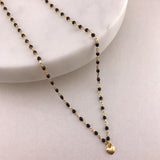 Amen 925/18k Vermeil Enamel Heart Necklaces