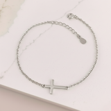 925 Sterling Silver Cross Bracelet