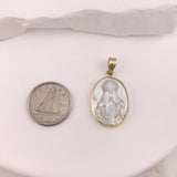 14k Mother of Pearl Mother Mary Pendant