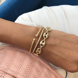 Miss Mimi- 925/14k Vermeil Classic Twist Bangle