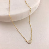 925/18K Vermeil CZ Heart Necklace