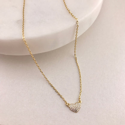 Valentina Classic CZ Heart Necklace