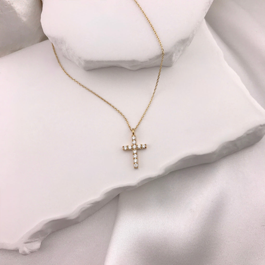 Forever Faith CZ Cross Necklace