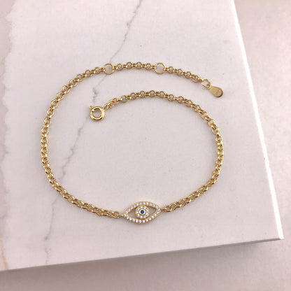 Siena CZ Evil Eye Bracelet