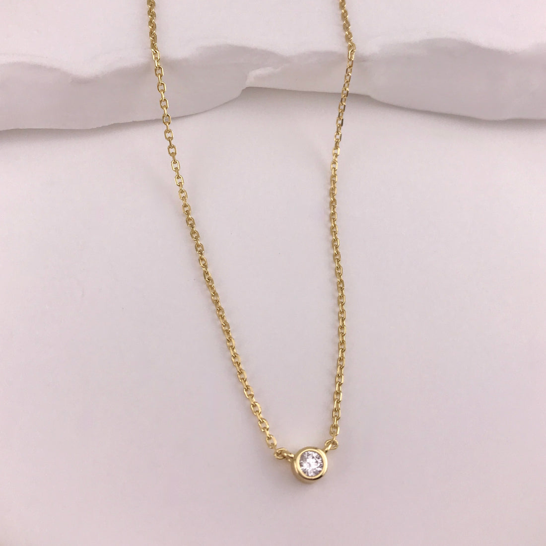 Effortless Solitaire Necklace