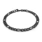 Stainless Steel Polished 6mm Figaro Link Bracelet by Ital Gem