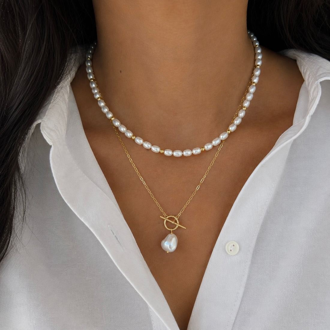 Pearl Toggle Necklace
