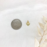 925/18k Vermeil Mini Puff Heart Cz Charm