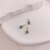 10k Gold Small Evil Eye Pendant