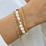 925/18k Vermeil CZ Ball Bracelet