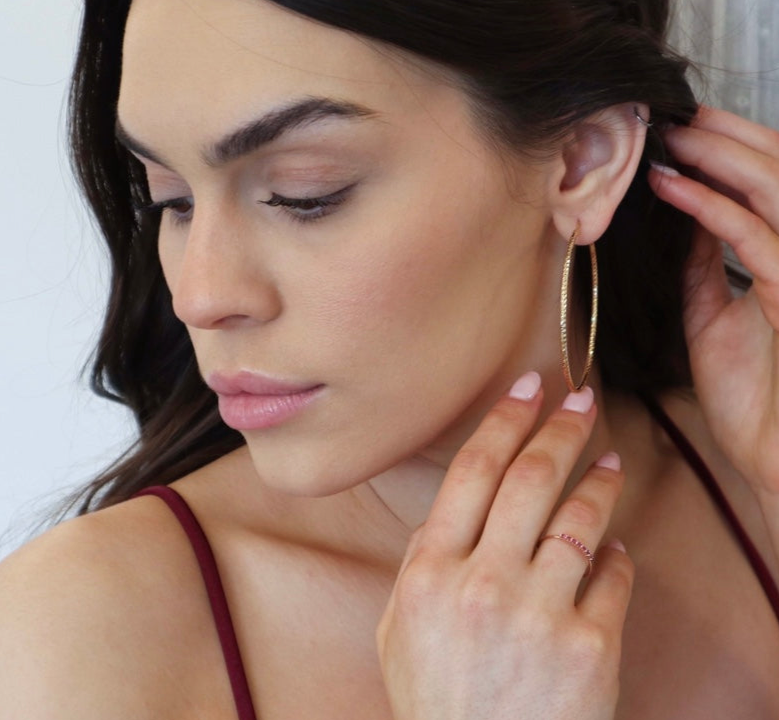Sparkle Cut Hoops by Miss Mimi