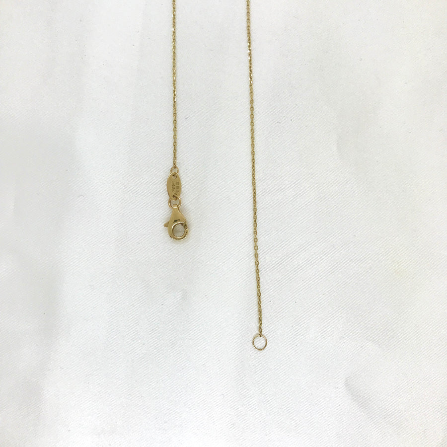 10k Yellow Gold Diamond Love Necklace