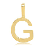 10k Gold Mini Plain Initial Necklace