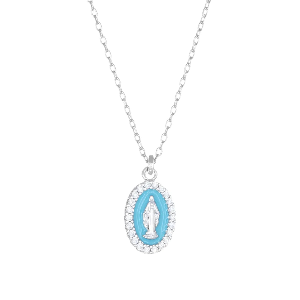 Oval Mother Mary Necklace by Amen