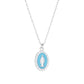 Oval Enamel Mother Mary Necklace by Amen
