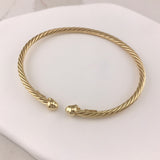 Miss Mimi- 925/14k Vermeil Classic Twist Bangle