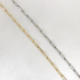 10k Solid Gold Paperclip Bracelet