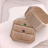 10k Gold Heart Shape Birthstone Ring