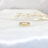 10k Gold Ribbed Stacker Ring