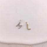 10k Gold Mini Diamond Initial Pendant