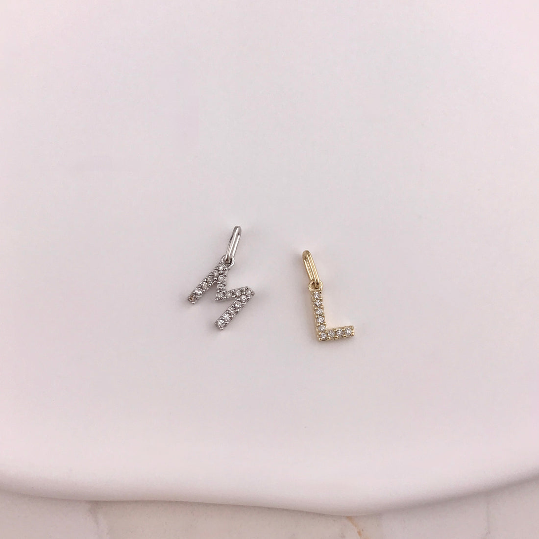 Classic Mini Initial Diamond Pendant