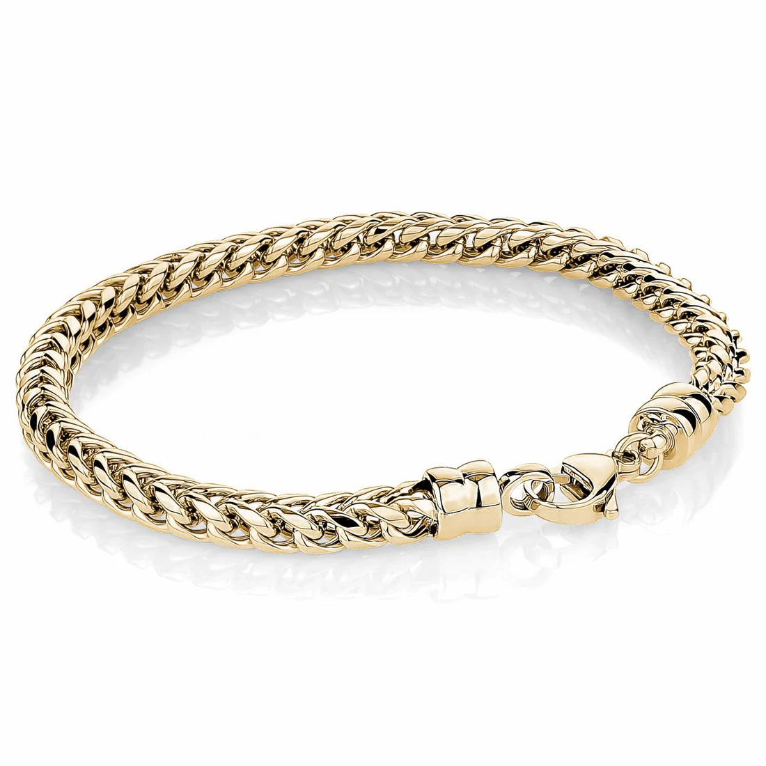 Stainless Steel Polished 5mm Franco Link Bracelet by Ital Gem