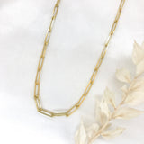 18k/925 Vermeil Thicker Paper Clip Necklace