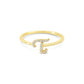 Bella Lab Diamond Script Initial Ring