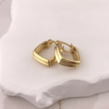 925/18k Vermeil Be Square Hoops