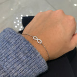 925 Sterling Silver Infinity with CZ Bracelet