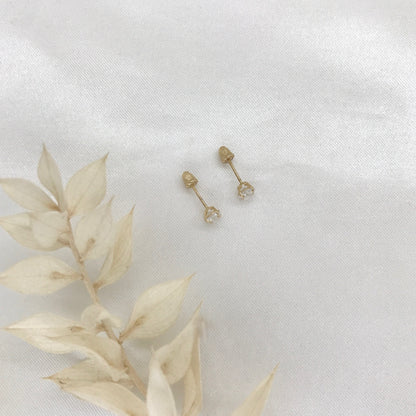 Fiore CZ Minimal Screwbacks