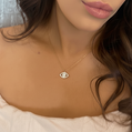 Golden Evil Eye CZ Necklace