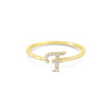 Bella Lab Diamond Script Initial Ring