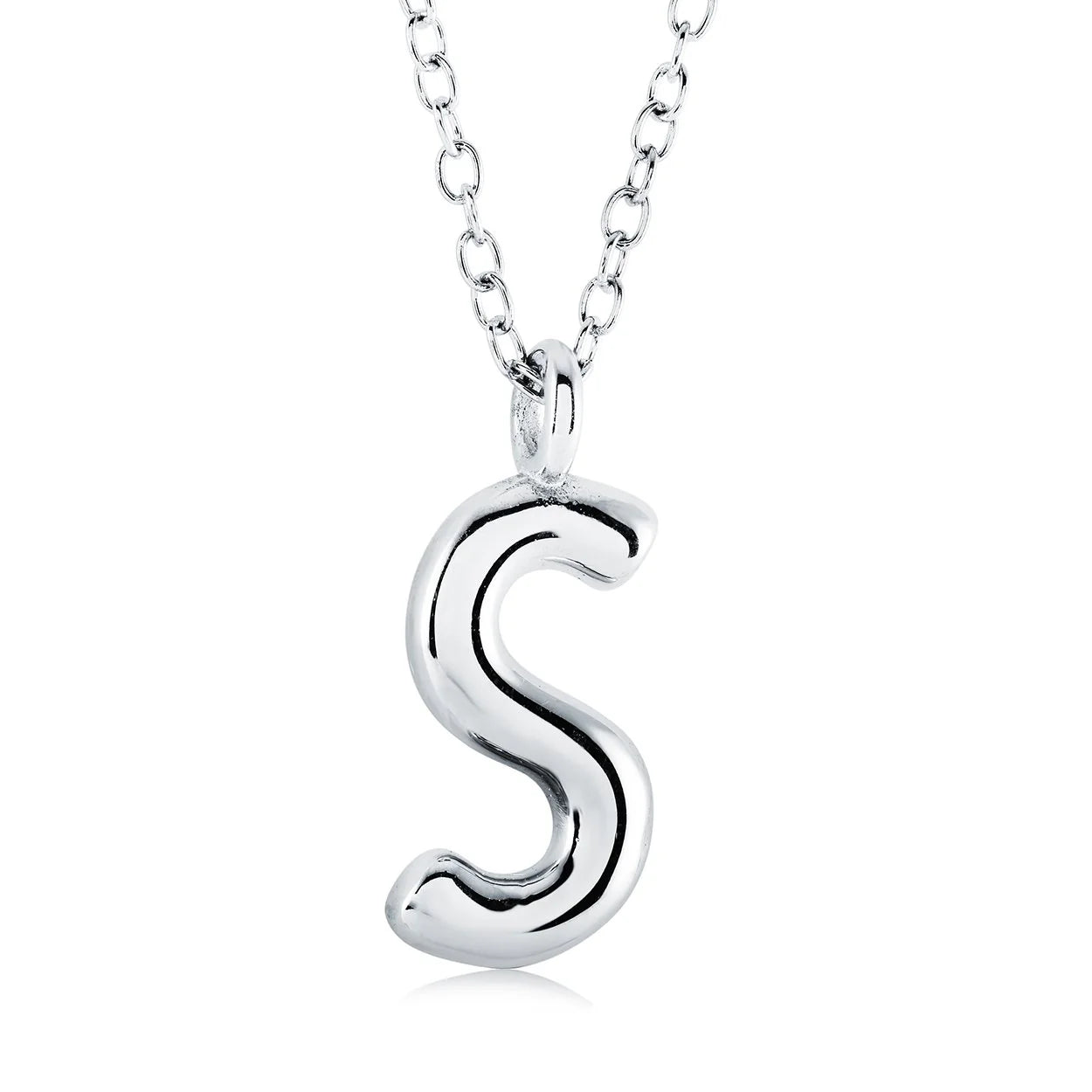 Stainless Steel Bubble Initial by Veloria