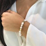 925/18k Vermeil Freshwater Baroque Pearl Bracelet