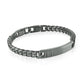 Engravable - Stainless Steel Curb Link Fancy ID Bracelet by Ital Gem