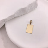 Engravable- 10k Gold Rectangle Charm