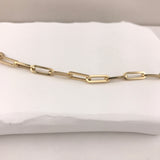 10k Gold Paperclip Bracelet