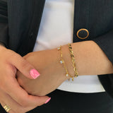18k/925 Vermeil Flat Anchor Link Bracelet