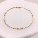 10k Gold Thin Paperclip Bracelet
