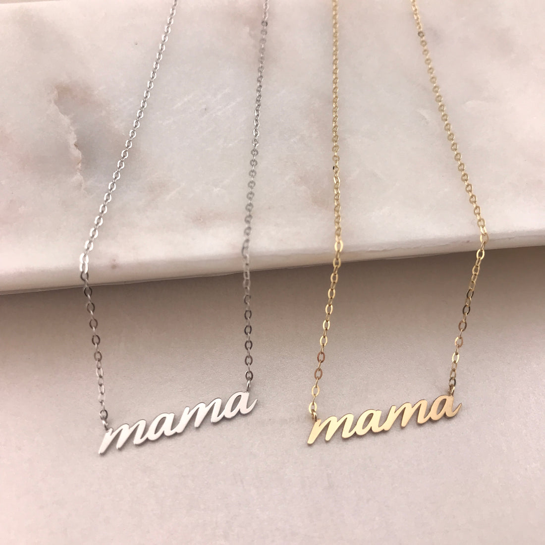 Mama Cursive Necklace