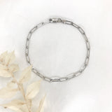 10k Solid Gold Paperclip Bracelet
