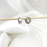 925 Sterling Silver Small Squared Huggies