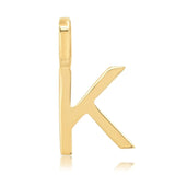 10k Gold Mini Plain Initial Necklace